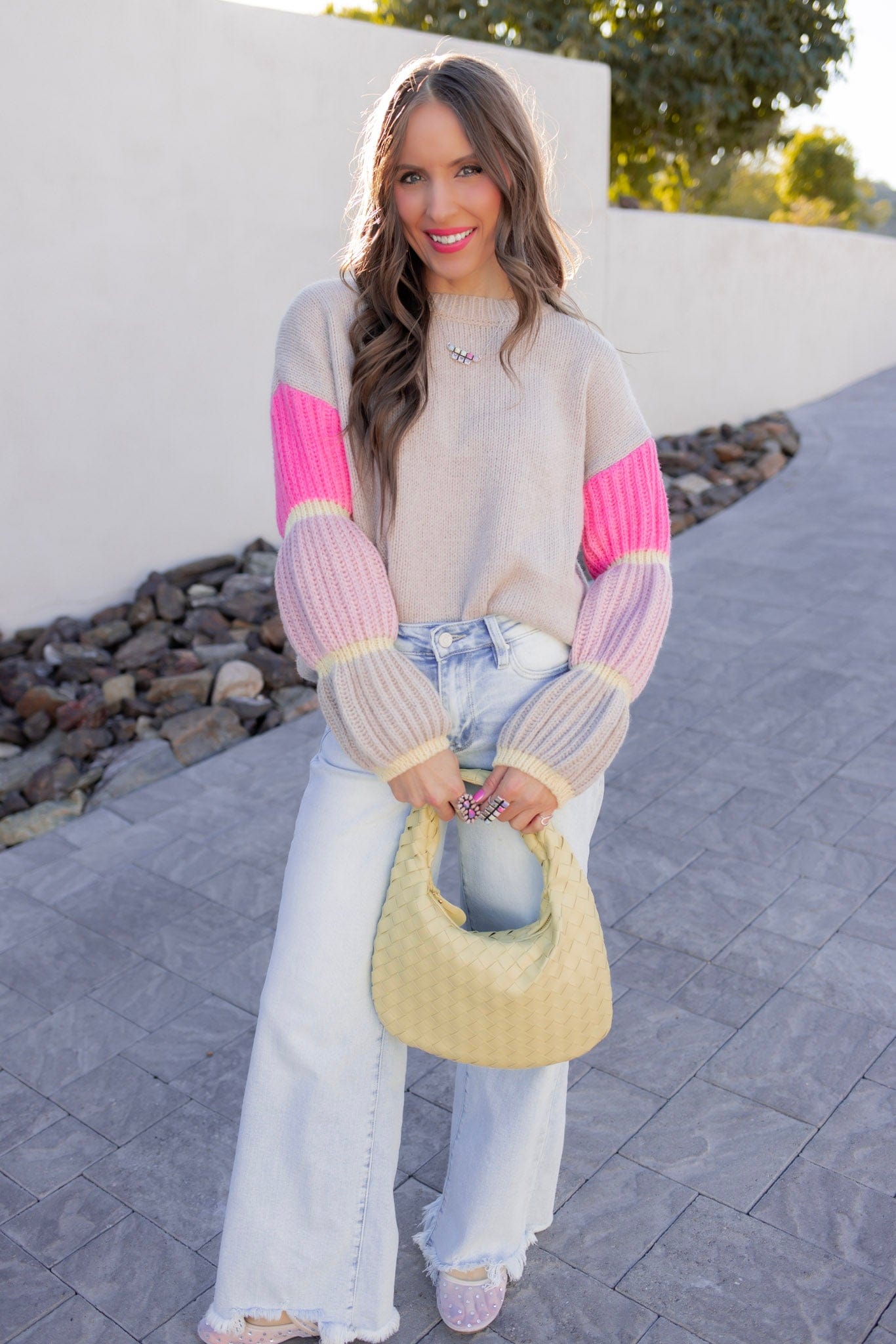 Cozy Kandy Stripe Sleeve Sweater