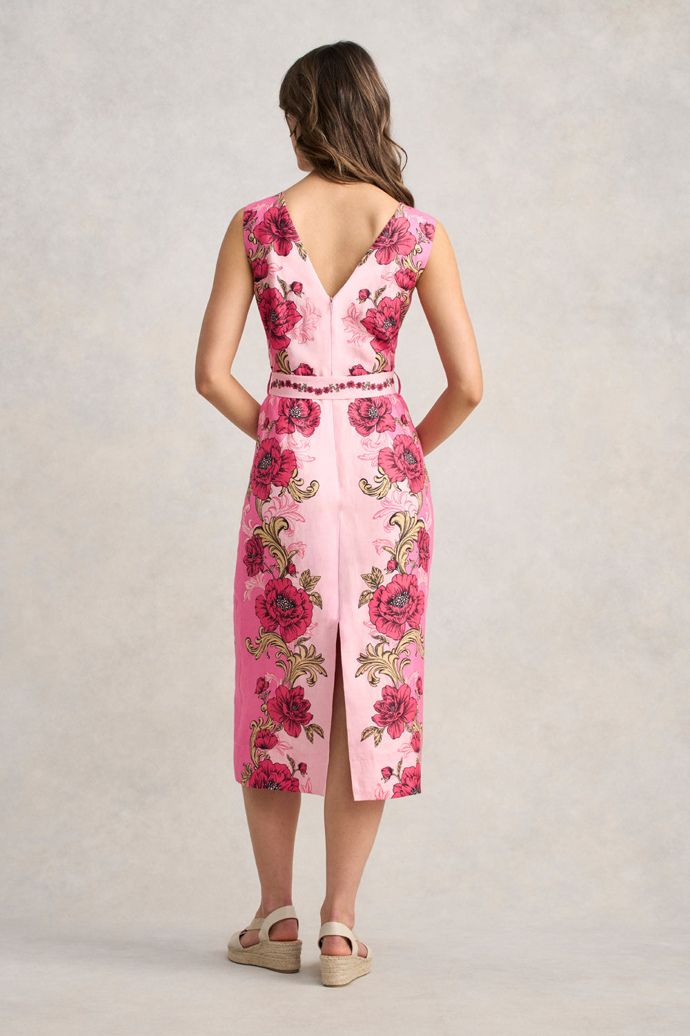 Linen Dress - Sunset Glow Print